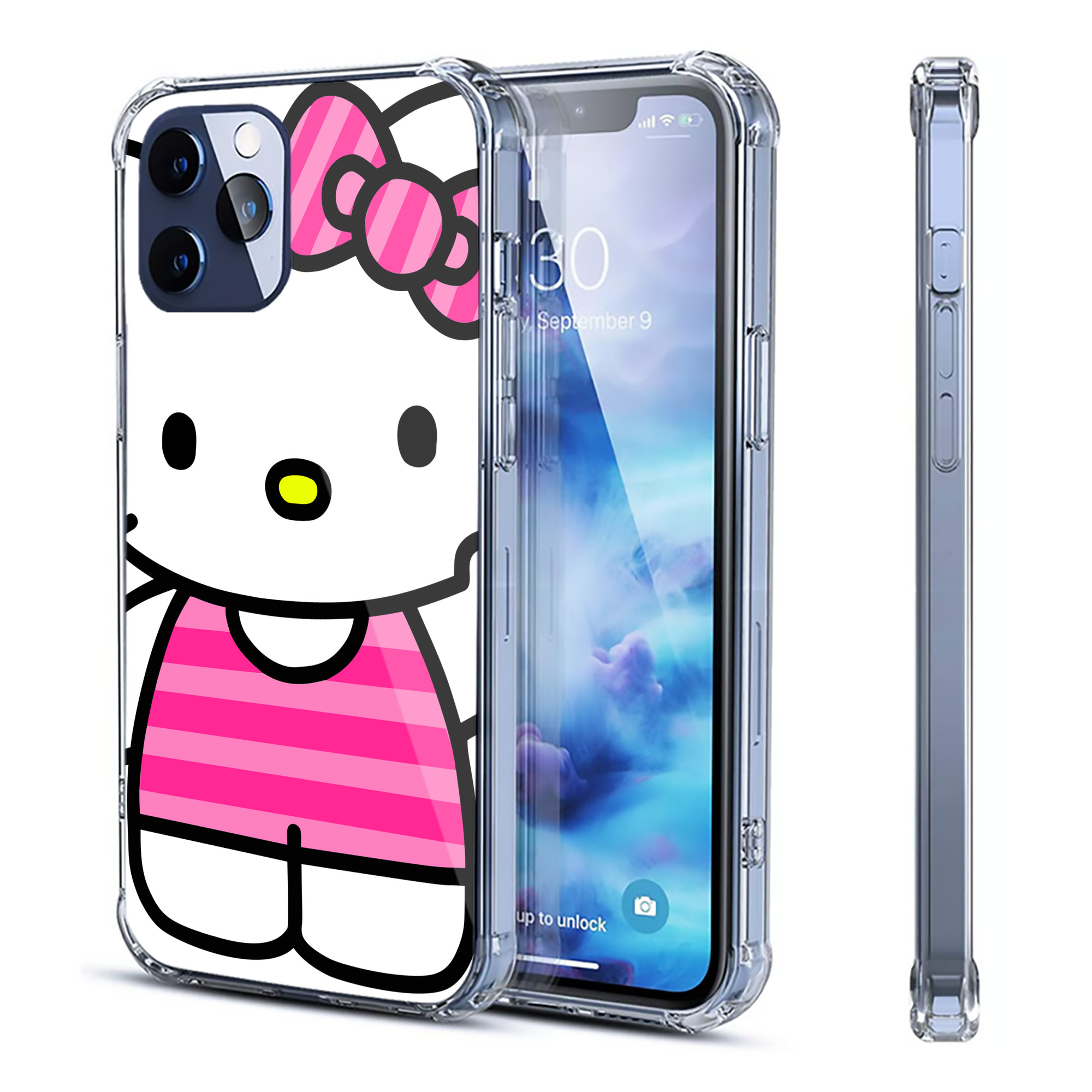 （画像用） Hello Kitty ハローキティ 【iPhone 12シリーズ対応】透明スマホケース（クリアソフトケース）